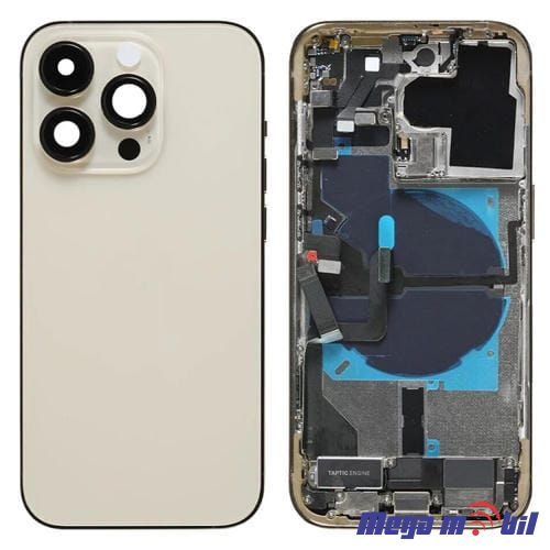 Maska A klasa iPhone 14 Pro gold so flet za volume i on/off 