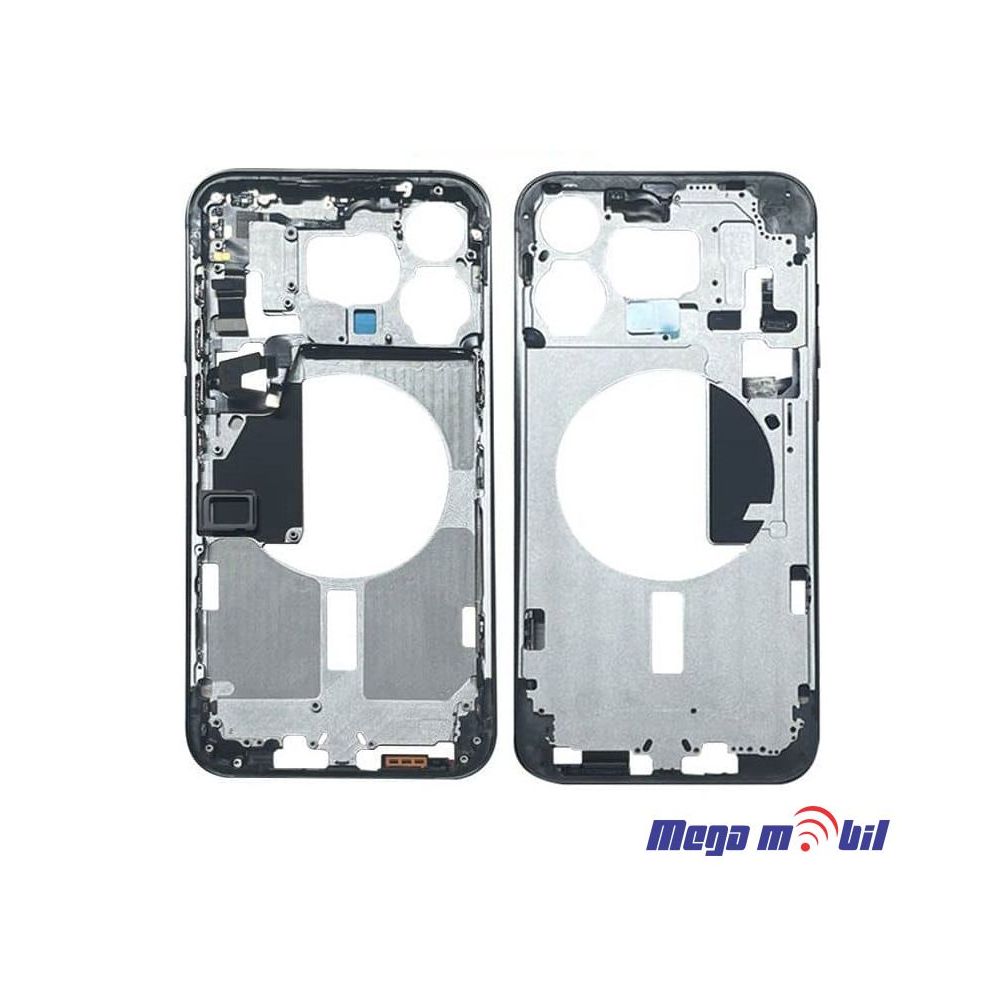 Maska sredisna iPhone 15 Pro Max black so flet za volume i on/off 