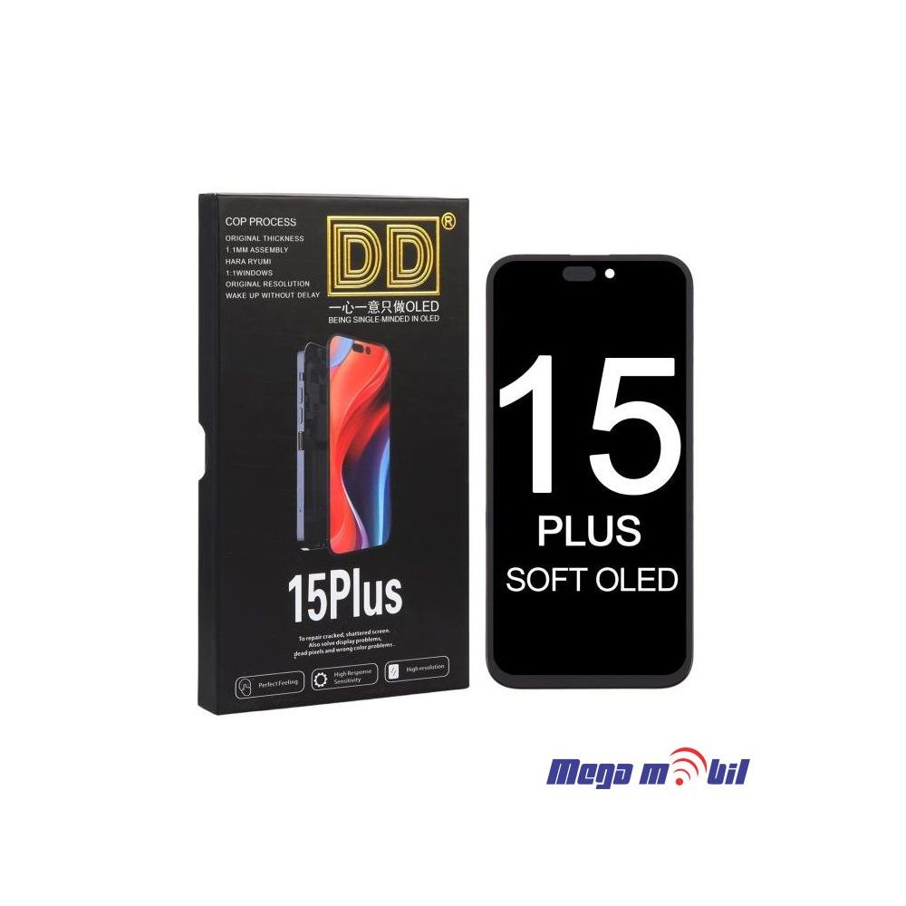 Ekran iPhone 15 Plus SOFT OLED DD IC Swappable 