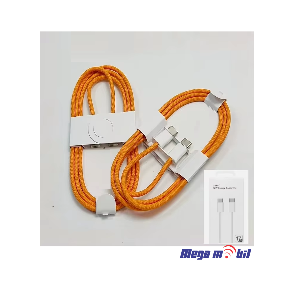 Data Kabel iPhone 17 PD 60W FAST orange