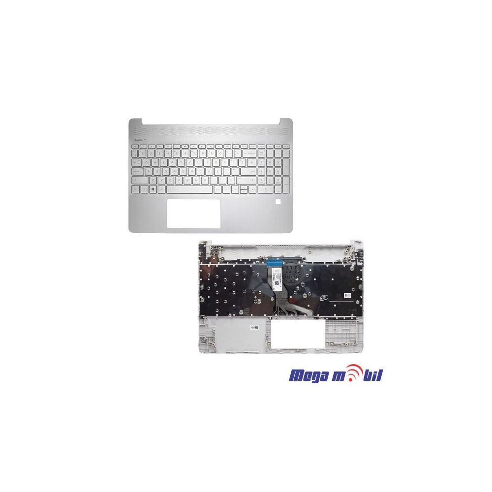 Tastatura za laptop HP 15s-eq1057nia komplet so ramka silver