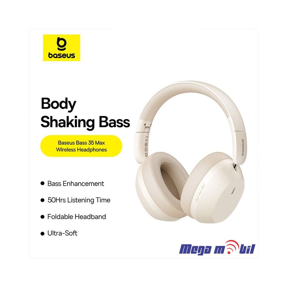 Slusalki Bluetooth Baseus Bass 35 Max