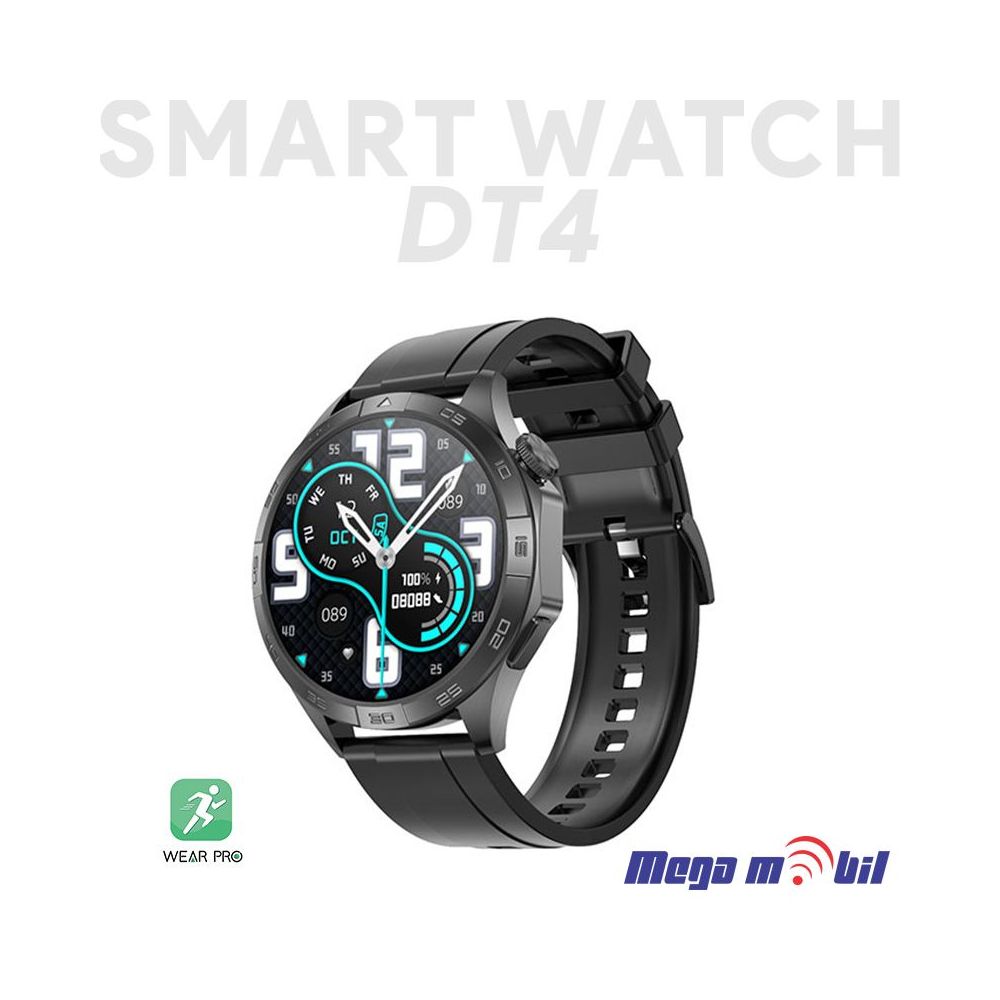 Smart Watch DT4 black (silikonsko remce)