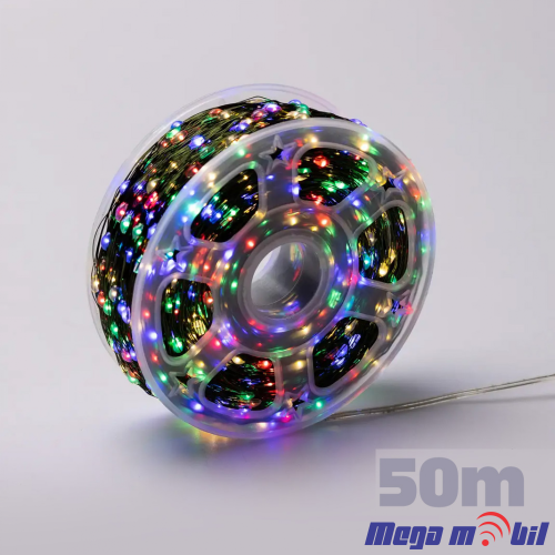 Novogodisen ukras LED sijalicki RGB (50m) so dalecinsko