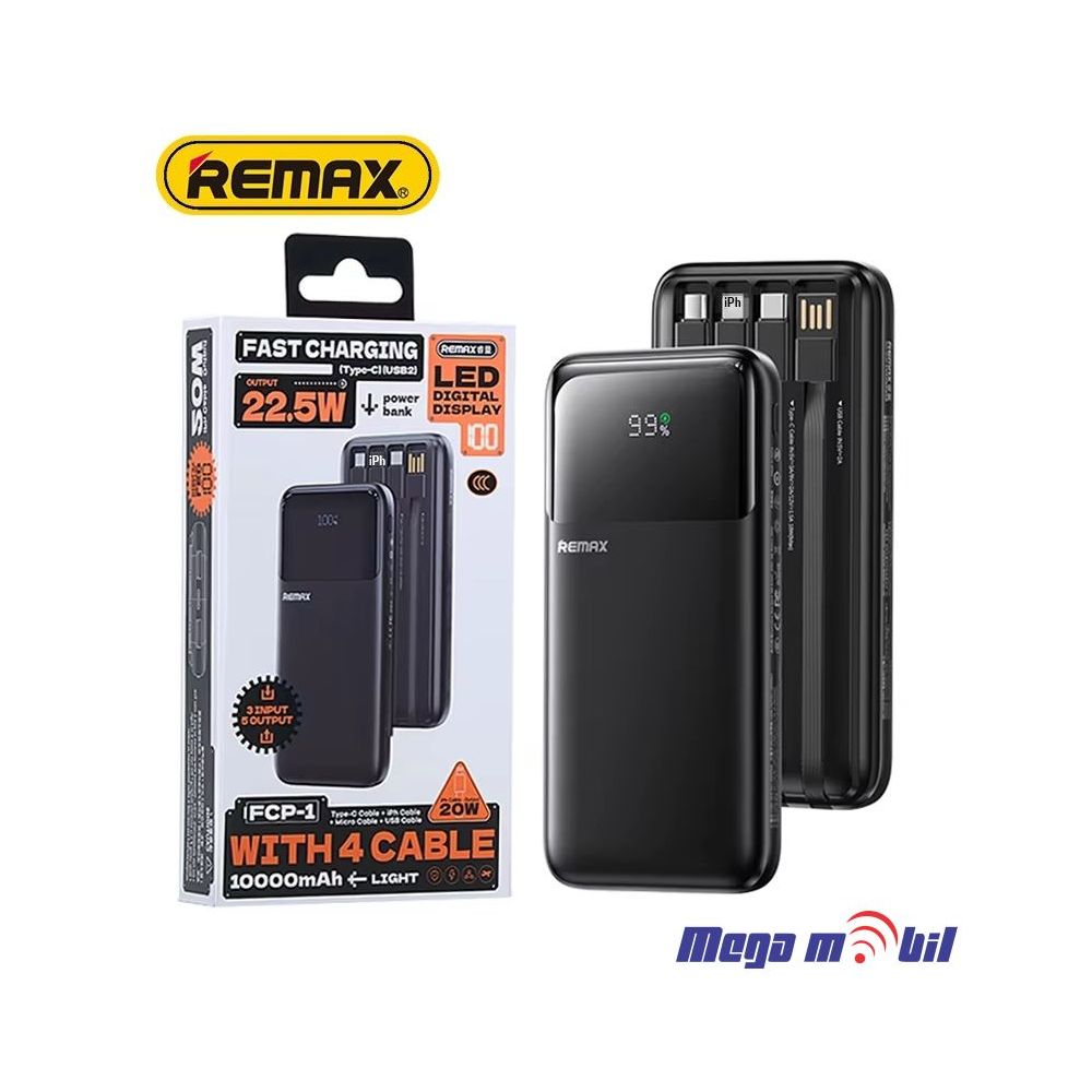 Baterija eksterna 10000mAh REMAX FCP-1 FAST 22.5W+PD 20W black