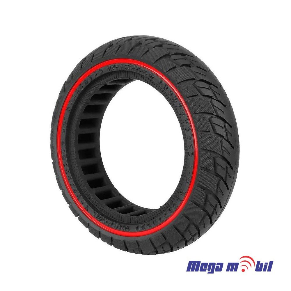 Polna guma za trotinet 10x2.5 (60/70-6.5) Xiaomi 5/5 Max/5 Pro LINE red