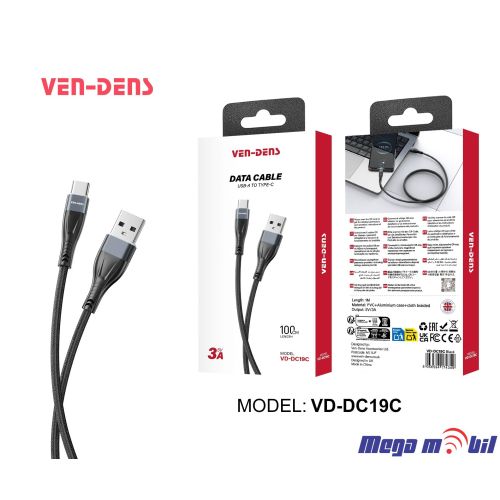 Data Kabel Type C VD-DC19C 1m FAST black