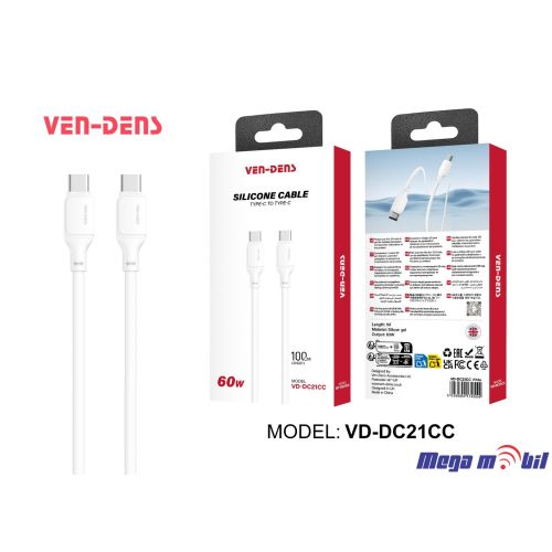 Data Kabel Type C PD VD-DC21CC 60W 1m FAST white