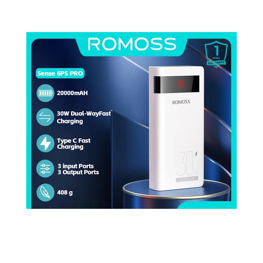 Baterija eksterna 20000mAh ROMOS 27W PD FAST