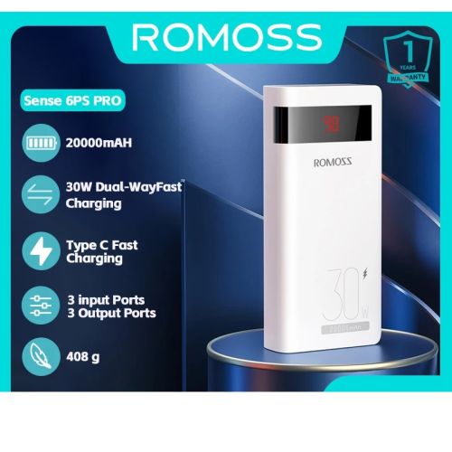 Baterija eksterna 20000mAh ROMOS 27W PD FAST