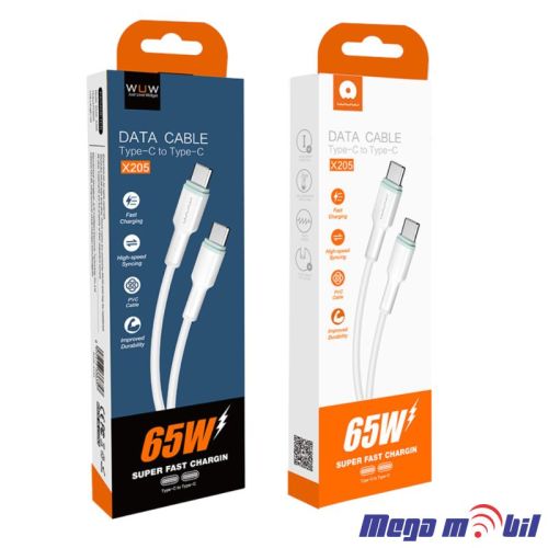 Data Kabel Type C PD WUW-X205 65W 1m FAST white