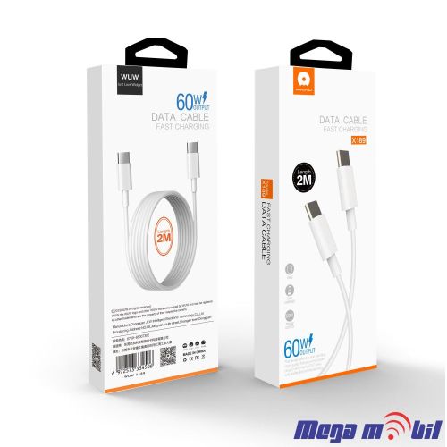 Data Kabel Type C PD WUW-X189 60W 2m FAST white