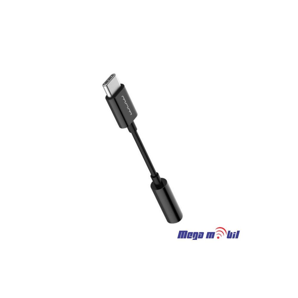 Kabel Type C na 3.5mm WUW-X211 Samsung/iPhone za slusalki black