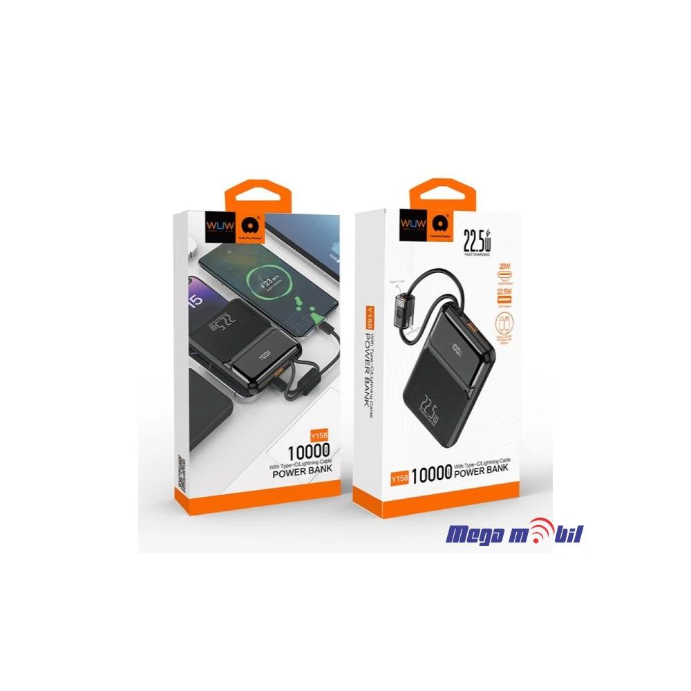 Baterija eksterna 10000mAh WUW-Y158 FAST+PD black