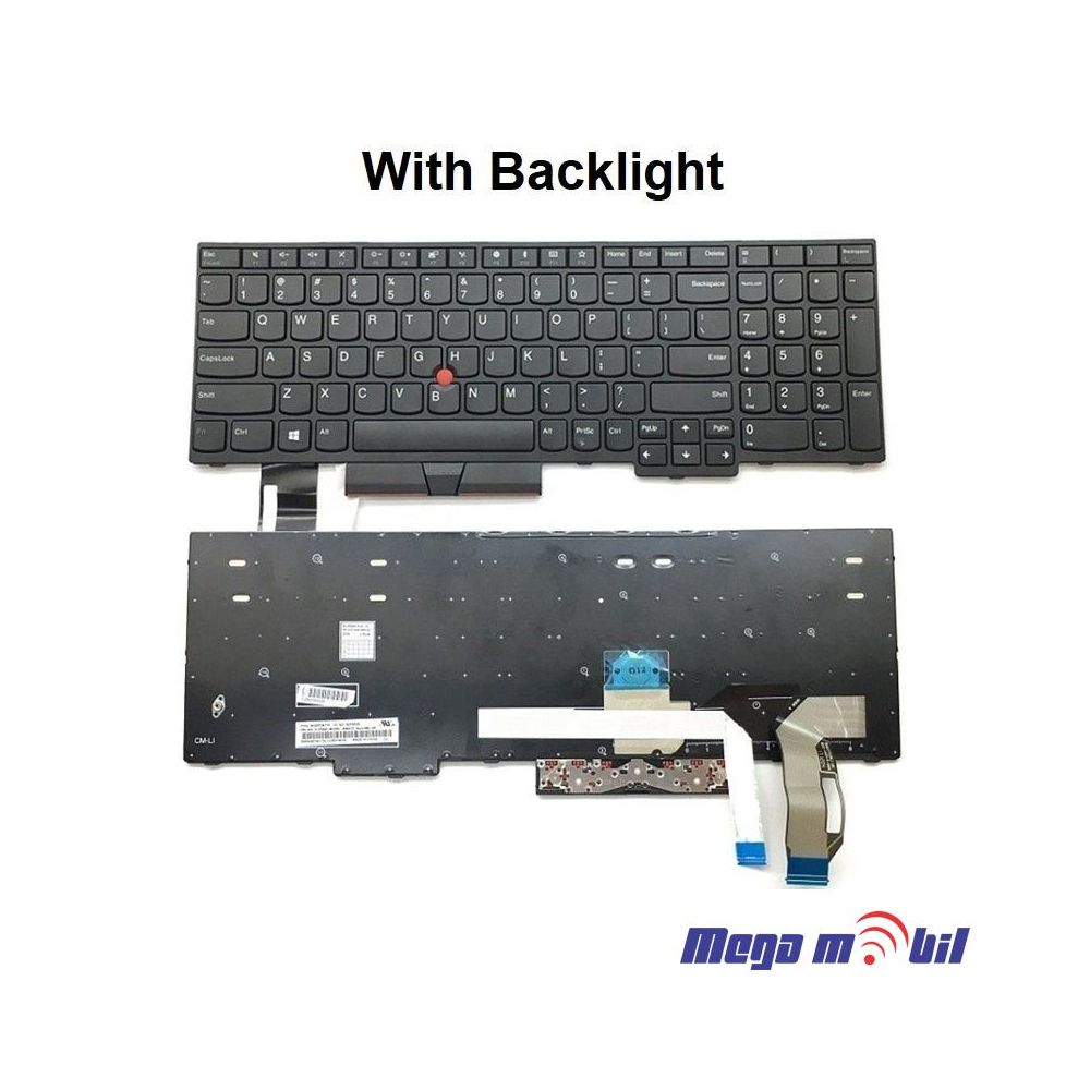 Tastatura za laptop Lenovo Thinkpad E580 L580 T590 E590 L590, P52 P72 P53 P73 so pointer i backlight