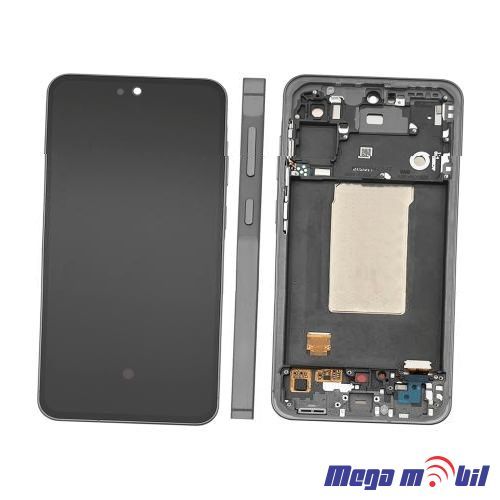 Ekran Samsung A566B/ A56 SO RAMKA graphite full org 
