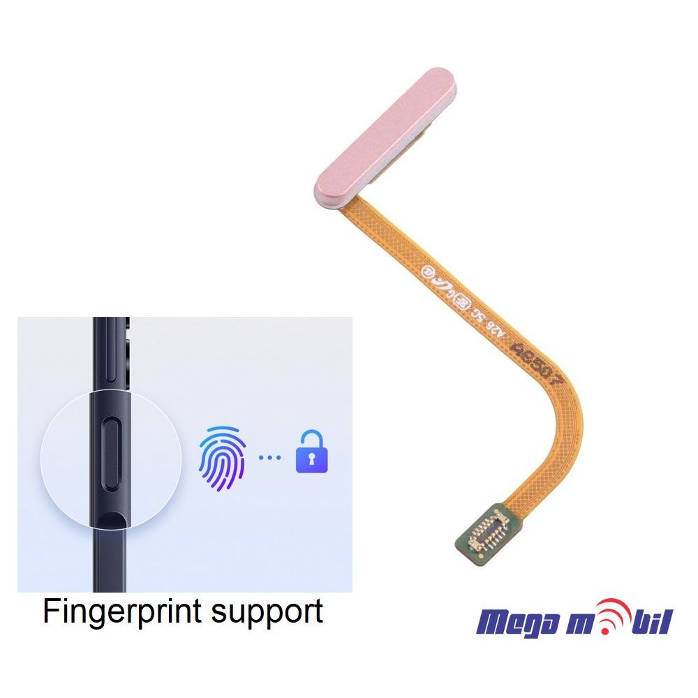 Fletkabel Samsung A26/ A266B Power on/off pink