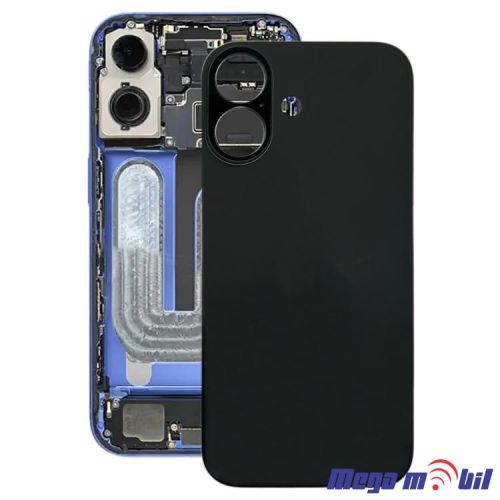 Zadno staklo iPhone 17 Black so magneti za wireless i stakla za kamera 
