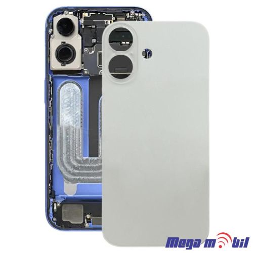 Zadno staklo iPhone 17 White so magneti za wireless i stakla za kamera 