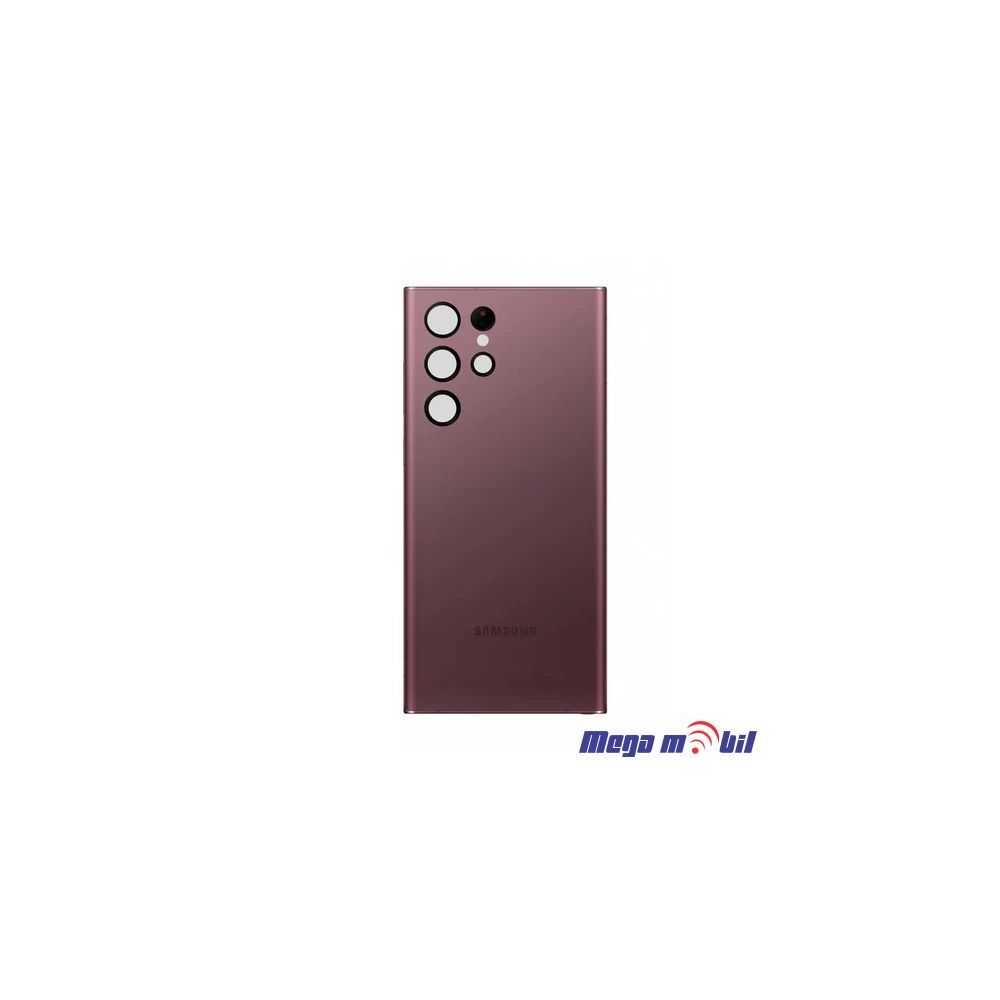 Zadno kapace Samsung S908B/ S22 Ultra so staklo za kamera burgundy ORI