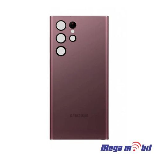 Zadno kapace Samsung S908B/ S22 Ultra so staklo za kamera burgundy ORI