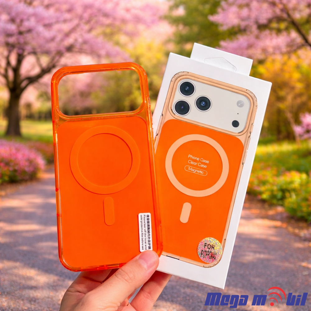Futrola iPhone 17 Pro Max Crystal magnetic orange