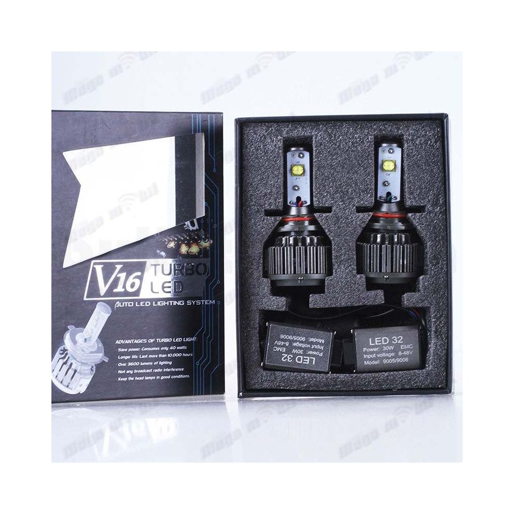 LED HEADLIGHT V16 H1 6000K.