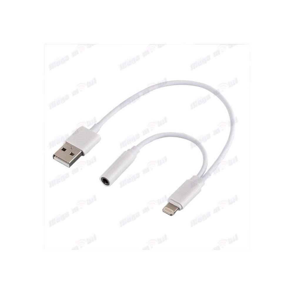 Kabel iPhone Lightning USB + AUX 3.5mm female za slusalki