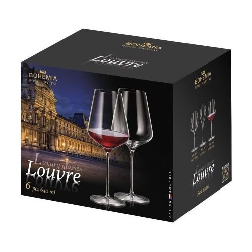 Сет 6 чаши за вино Bohemia Louvre 640 ml