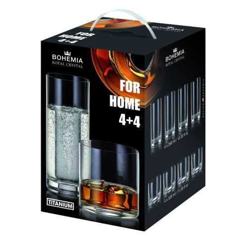 FOR HOME сет Bohemia 4+4 (320ml+350ml)