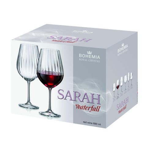 Сет 6 чаши за вино Bohemia Sarah Waterfall 1SI80/690ml