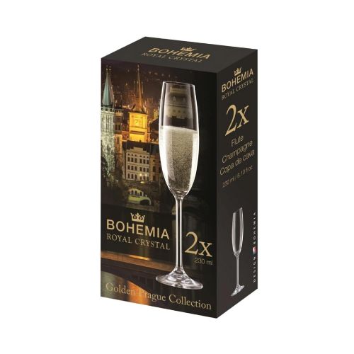 Сет 2 чаши за вино(шампањ) Bohemia 2for2 230 ml