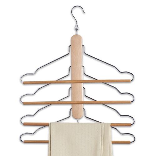 Повеќекратни закачалки, буков/хромиран метал Zeller 17122