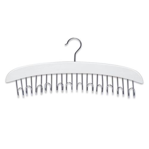 Држач за појас, буков/хромиран метал, бел Zeller 17161