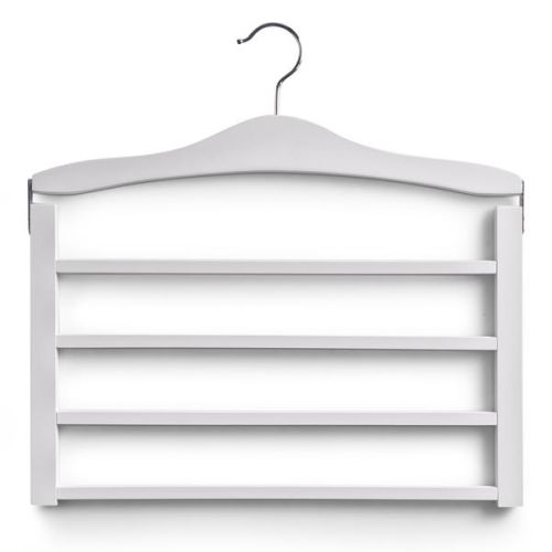 Повеќекратна закачалка за панталони, бука, бела Zeller 17163