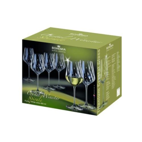 Сет 6 чаши за вино Bohemia Winestar spirale 485ml