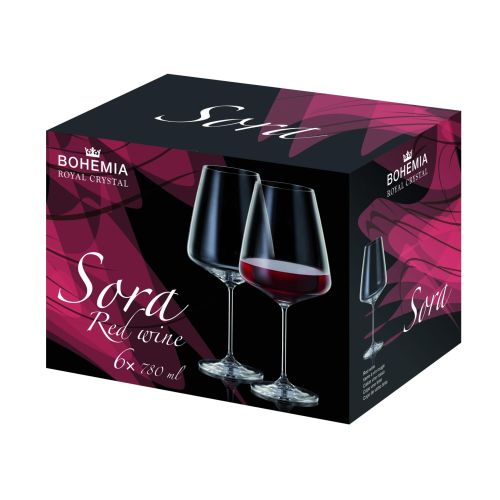 Сет 6 чаши за вино Bohemia Sora 1SJ30 780ml