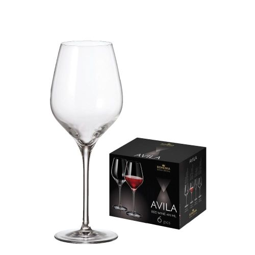 Сет 6 чаши за вино Bohemia AVILA 495 ml bordeaux
