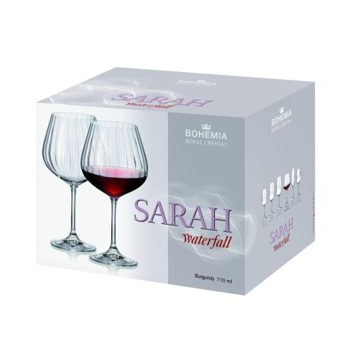Сет 6 чаши за вино Bohemia Sarah Waterfall 1SI80/710ml