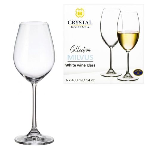 Сет 6 чаши за вино Bohemia Milvus 400ml
