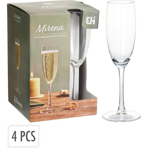 Сет 4 чаши за шампањ EH CC7001890 180ml