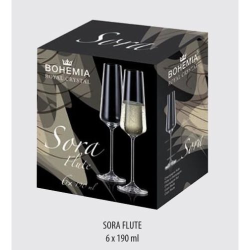 Сет 6 чаши за вино Bohemia Sora 1SJ30/190ml